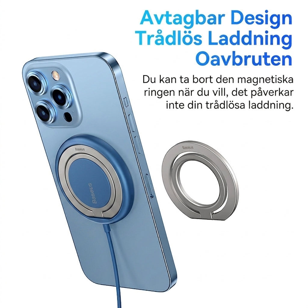 Magnetisk Ringhållare för Mobil – Stabilt Fingergrepp & Flexibelt Ställ